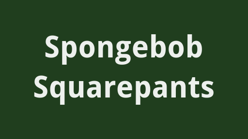 Spongebob Squarepants